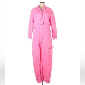 Pink Jumpsuit Essentiel Antwerp s Vadid neon pink Denim boiler suit Jumpsuit L